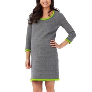 Rosie Pope Maternity Grey Neon Trimmed Elbow Sleeve Dress